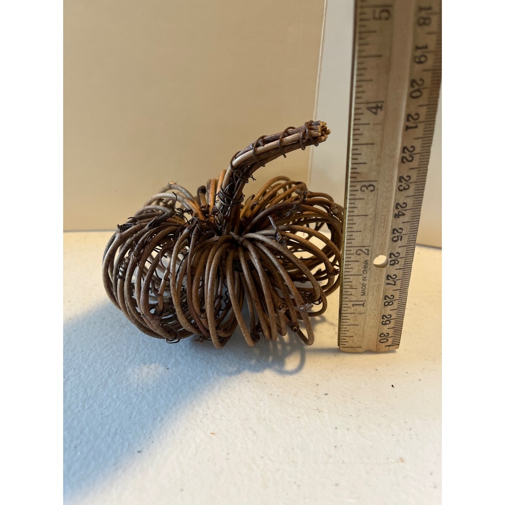 Rustic Grapevine Pumpkin Decor Brown Natural Vine Fall Autumn Farmhouse 4.5 Inch